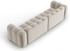 Micadoni Modulares Sofa Lupine 4-Sitzer Samtstoff Salvador Beige Bild 3