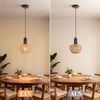 ZMH Hängelampe Boho Rattan 1 Flammig Vintage Geflochten Hanfseil E27 Ohne Leuchtmittel Für Esszimmer Schlafzimmer Bild 2