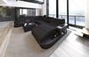 Stoff Wohnlandschaft Wave XL Materialmix - Mikrofaserstoff - Schwarz-Schwarz - Rechts Bild 3