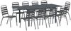 vidaXL Garten Essgruppe 11 pcs Anthrazit Pulverbeschichteter Stahl 3378828 Bild 2