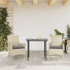 vidaXL Gartenstühle mit Kissen 2 Stk. Hellgrau Poly Rattan 368114 Bild 3