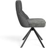 byLIVING Esszimmerstuhl 2er Set CALIFORNIA / Rücken Webstoff anthrazit / Sitz Vintage-Velvet anthrazit mit Keder / Gestell Metall schwarz / Esszimmerstuhl / B 50, H 89, T 56 cm Bild 3