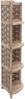 Eckregal HWC-K85, Regal Standregal, klappbar 4 Ablagen, Paulownia Holz 110cm ~ braun, Geflecht braun Bild 5