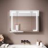 SONNI Spiegelschrank Spiegelschrank Badezimmerschrank 80×60cm Bestseller mit 3-farbiger dimmbarer Beleuchtung Bild 4