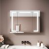 SONNI Spiegelschrank Spiegelschrank Badezimmerschrank 80×60cm Bestseller mit 3-farbiger dimmbarer Beleuchtung Bild 5