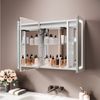SONNI Spiegelschrank Spiegelschrank Badezimmerschrank 80×60cm Bestseller mit 3-farbiger dimmbarer Beleuchtung Bild 2