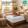 Komfortec Spannbettlaken Jersey 100% Baumwolle – 90x200 cm – 135g/m² – Weich, Atmungsaktiv & Hautfreundlich – Mit Rundumgummi – Oeko-Tex Zertifiziert – Für Boxspring, Topper & Matratzen – EisWeiß Bild 4