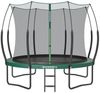 Songmics Federloses Trampolin, elastische Seile, Sicherheitsnetz mit Reißverschluss, Glasfaserstangen, dschungelgrün, Ø 366 cm Bild 5