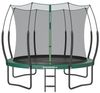 Songmics Federloses Trampolin, elastische Seile, Sicherheitsnetz mit Reißverschluss, Glasfaserstangen, dschungelgrün, Ø 366 cm Bild 4
