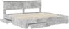 vidaXL Bettrahmen mit Schubladen Betongrau 200 x 200 cm Holzwerkstoff 3410857 Bild 5