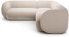 Micadoni Ecksofa Kate 5-Sitzer Samt Beige Bild 2