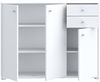 Sideboard >TEMPRA2< 3 Türen, 2 Schübe, in Weiss - 108,8x85,5x34,8cm (BxHxT) Bild 4