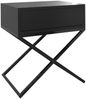 AX LIVING Nachttisch modern schwarz Aleio X 45 cm breit, Gestell Bild 2
