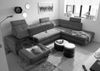 Wohnlandschaft Alba von ED Exciting Design mit Schlaffunktion & Bettkasten – U-Form Sofa aus hochwertigem Brego-Stoff Bild 4