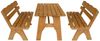 TPFGarden Garten-Essgruppe Drieburg, (3-tlg, 2x Bank 120cm & 1x Tisch 72x120 cm Kiefernholz massiv), 3-Teilige Outdoor Garten Garnitur - Hochwertige Verarbeitung Bild 2