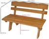 TPFGarden Garten-Essgruppe Drieburg, (3-tlg, 2x Bank 120cm & 1x Tisch 72x120 cm Kiefernholz massiv), 3-Teilige Outdoor Garten Garnitur - Hochwertige Verarbeitung Bild 4