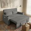 GUNJI Sofa 2-Sitzer Schlafsofa aus Cord, ausziehbar, Gästebett, mit Schlaffunktion, 3-in-1 Design, verstellbarer Rückenlehne, Getränkehalter, stabilem Rahmen und platzsparender Bauweise Bild 2