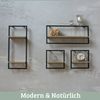 Wandregal Schwarz SYIOP - MDF, Metallrahmen | Bücherregal Schwebendes Regal Hängeregale für Wohnzimmer | Long Bild 3