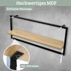 Wandregal Schwarz SYIOP - MDF, Metallrahmen | Bücherregal Schwebendes Regal Hängeregale für Wohnzimmer | Long Bild 4