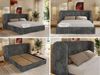 Polsterbett Bett mit Holzlattenrost Schlafzimmer Bett Doppelbett gepolstertes Kopfteil Foam Matratze - EMORA CLASSIC - 160x200 cm - Grau Cord - MIRO LUX Bild 2