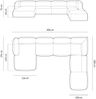 Micadoni Panorama-Ecksofa Martina 5-Sitzer Rechts Kord Moßgrün Bild 5