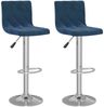 vidaXL Barhocker 2 Stk. Blau Samt 333691 Bild 2
