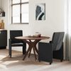 vidaXL Esszimmerstühle mit Rollen 2 pcs Schwarz 57 x 66 x 94 cm Stoff 42017809 Bild 3