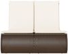 vidaXL Doppel-Sonnenliege mit Auflagen Braun Poly Rattan 368091 Bild 4