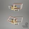 Briloner Leuchten - Deckenlampe LED, Stufenweise Dimmbar, schwenkbare Deckenleuchte LED, LED Frame, goldfarbig-braun, 750 x 470 x 73 mm Bild 3