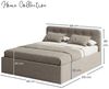 Home Collective Polsterbett Bett mit Stauraum, verstellbarem Lattenrost, viele Größen (Größen: 100x200 120x200 140x200 160x200 180x200 200x200, hochwertiger Strukturstoff, made in Germany), modernes Design mit hochwertigem Strukturstoff 180x200 cm, Dun... Bild 2