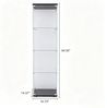 Simurq Glasvitrine Standvitrine aus gehärtetes Glas, Vitrinenschrank mit Glastüren (Glas vitrine mit 2 Glastür und 4 Lagen,Glasschrank mit Schloss) Sammlervitrine mit Kippsicherung,Modernes rahmenloses Design Bild 2