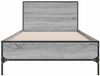 vidaXL Bettgestell Grau Sonoma 90x200 cm Holzwerkstoff und Metall 845520 Bild 4
