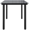 vidaXL Garten-Esstisch Schwarz 160x80x74 cm Stahl und Hartglas 319283 Bild 4
