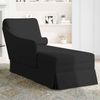 vidaXL Chaiselongue mit Nackenrolle und Rechter Armlehne Schwarz Samt 4009787 Bild 3