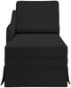 vidaXL Chaiselongue mit Nackenrolle und Rechter Armlehne Schwarz Samt 4009787 Bild 4