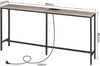 Konsolentisch mit Ladestation USB-Anschlüssen 200cm Grau Sofatisch Bild 3