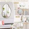 Asymmetrischer Wandspiegel mit Premium-Rückwand Unregelmäßig Geformter Wandspiegel 78 x 56,5 cm Bild 3