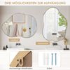 Asymmetrischer Wandspiegel mit Premium-Rückwand Unregelmäßig Geformter Wandspiegel 78 x 56,5 cm Bild 4