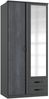Kleiderschrank >Duo2< (B/H/T: 90x198x58 cm) in Graphit - 90x198x58cm (BxHxT) Bild 2