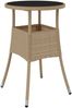 vidaXL Gartentisch Ø60x75 cm Hartglas und Poly Rattan Beige 310601 Bild 2