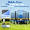 Monzana Trampolin, maximal belastbar bis 150 kg, TÜV SÜD GS Zertifiziert, inkl. verstärktem Sicherheitsnetz, Leiter, Randabdeckung & Zubehör, Ø 427 cm Bild 5