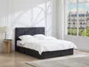 Vente-unique - RIBIOLA Bett Stoff Grau - B 213 cm x H 110 cm x L 188 cm Bild 1
