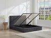Vente-unique - RIBIOLA Bett Stoff Grau - B 213 cm x H 110 cm x L 188 cm Bild 2