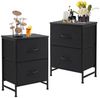 Refined Living Kommode Schubkastenkommode mit 2/4/5 /7/8/9 Schubladen stabilem Stahlrahmen (Nachttisch 2st - Schrank 2 Stoffschubladen mit Griffen Metallgestell, Vertikaler Stauraum Organizer Einheit 50cm Hoch Max Belastbarkeit 20kg), Kleine Schlafsäle... Bild 5