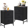 Refined Living Kommode Schubkastenkommode mit 2/4/5 /7/8/9 Schubladen stabilem Stahlrahmen (Nachttisch 2st - Schrank 2 Stoffschubladen mit Griffen Metallgestell, Vertikaler Stauraum Organizer Einheit 50cm Hoch Max Belastbarkeit 20kg), Kleine Schlafsäle... Bild 4