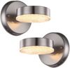 2er Set Wandleuchte, Edelstahl silber, H 11,5 cm Bild 1