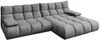 KAWOLA Sofa VIVIEN Ecksofa Velvet stone Longchair rechts 85 x 178 x 290 cm Bild 3