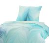 Fleuresse Mako-Satin Bettwäsche 155x220 Wellen Zickzack eisblau 114410-02 Bild 3