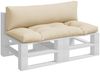 Palettenkissen 2-tlg., Stoff, Beige Bild 3