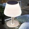LED Solartischlampe, silber, Edelstahl, weiß, H 28 cm Bild 3